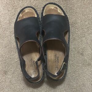 Naot Women's Black and Tan Sandals